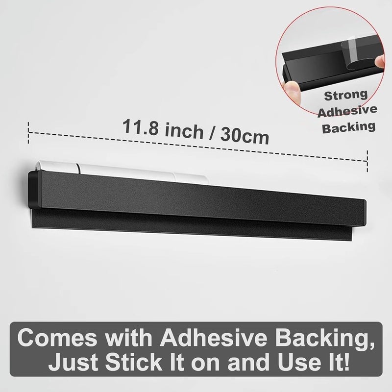 origreen 2 Pieces Ticket Holder Receipt Holder for Restaurant Refrigerator, No Drill Restaurant Order Ticket Holder, for Walls Home Kitchen Office Cafes Pubs Bars (Black, 12 Inch, 2p) - Image 2